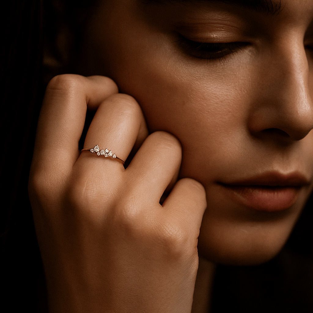 Bague fiançailles Cielo – Argent 925 & zircons | Atelier de Malte
