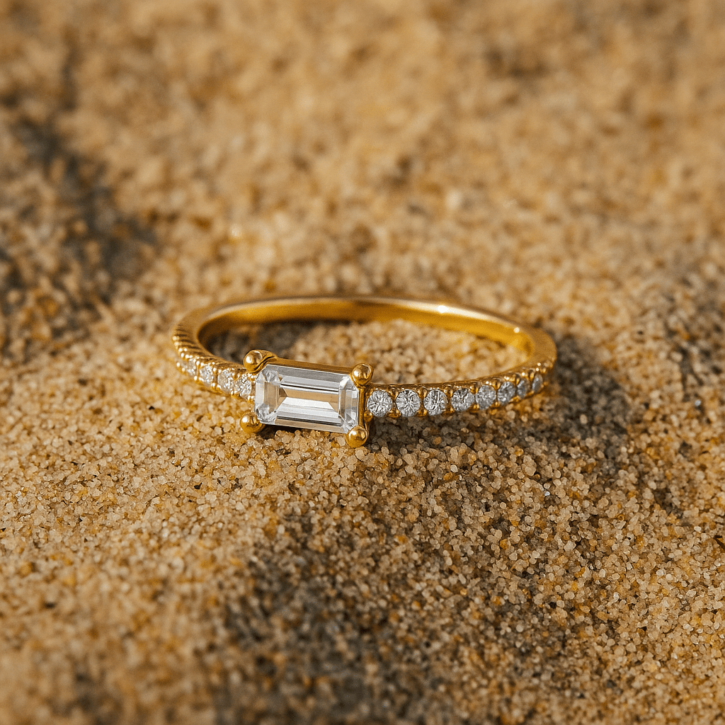 Bague fine Paradiso – Argent 925 & pierre | L’Atelier de Malte Topaze blanche / 6