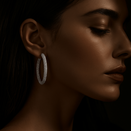 Boucles d’oreilles Fauna – Créoles en argent 925 & or 18K