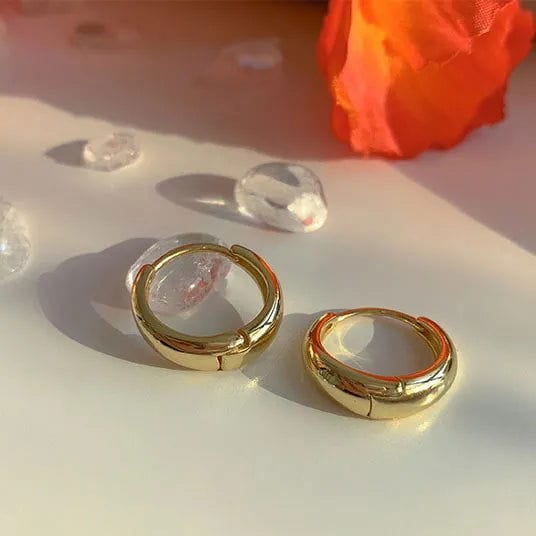 Boucles Crepuscolo – Mini créoles argent & or 14K | L’Atelier de Malte