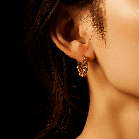 Boucles d’oreilles Palladio – Plaqué or 14k ou Argent 925 texturé