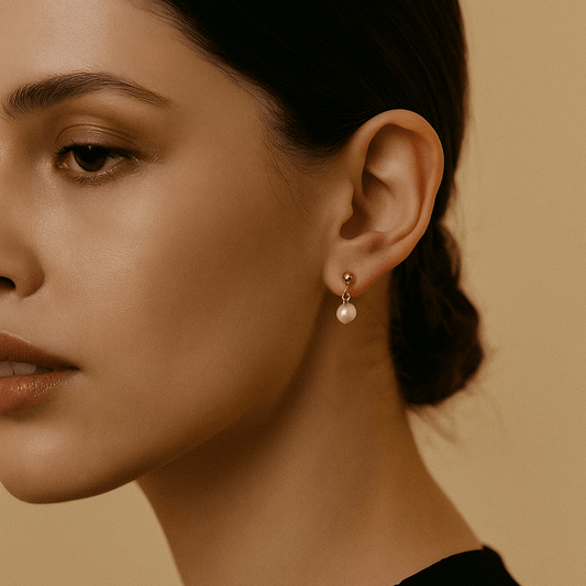 Boucles d’oreilles Fede – Perles fines sur argent 925 plaqué or