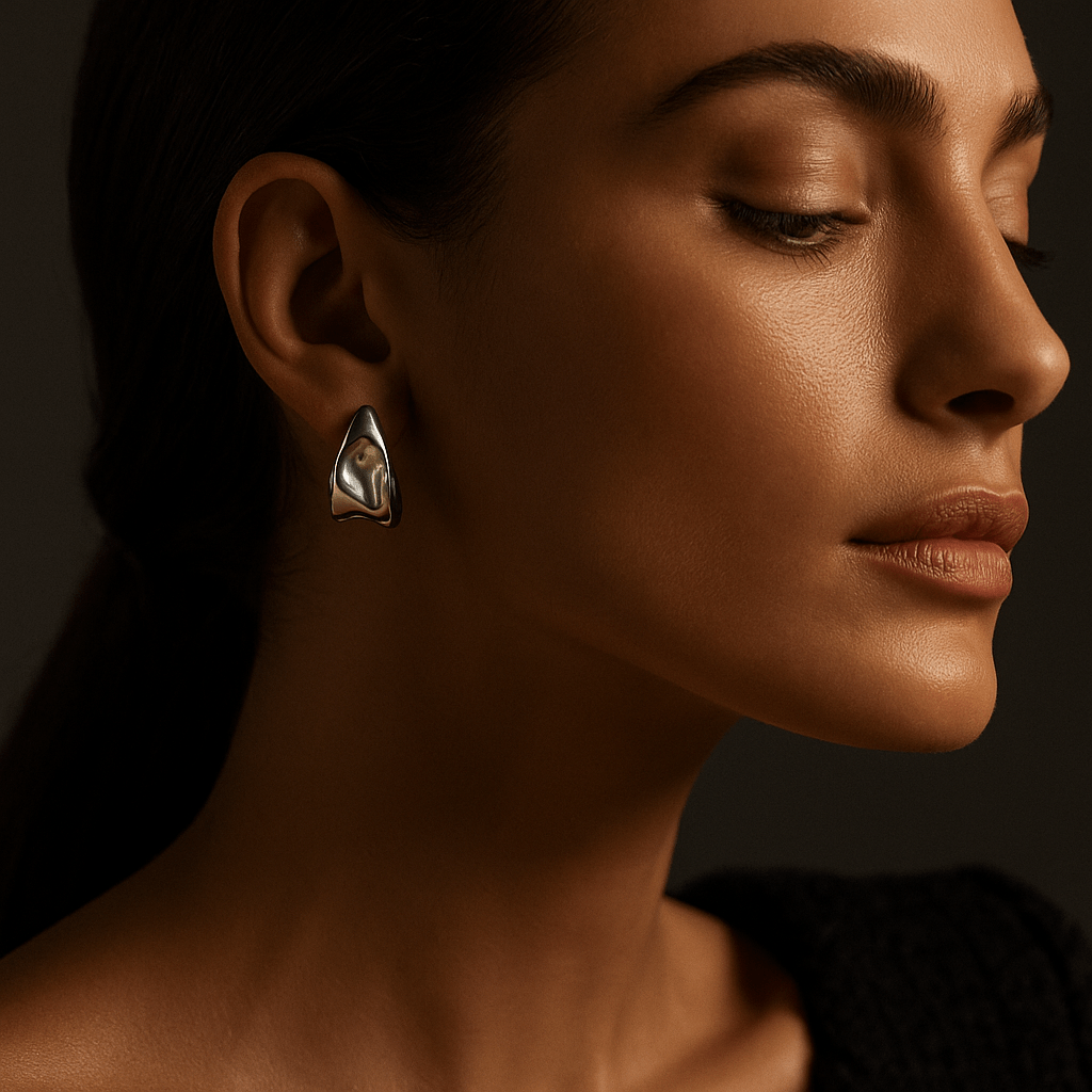 Boucles d’oreilles Sangallo – Forme sculptée or & argent 925 | L’Atelier de Malte
