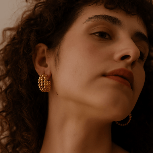 Boucles Dolcezza – Plaqué or 18k & créoles perlées