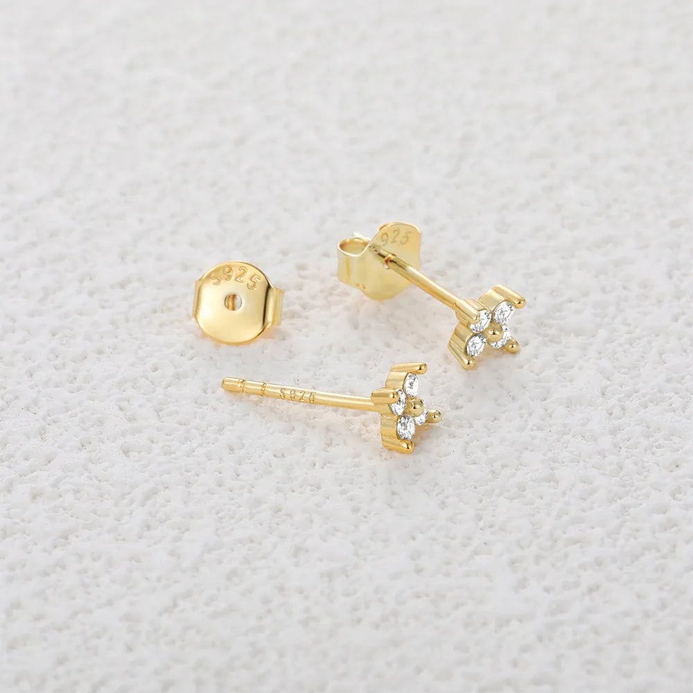 Boucles moissanite – Brunelleschi clous or & argent 925 | L’Atelier de Malte