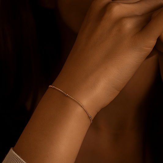 Bracelet Onda – Plaqué or 14k ou argent miroir