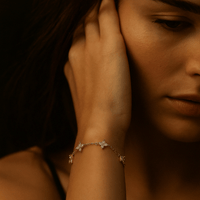 Bracelet Fiori – Bijou floral doré en argent 925 | L’Atelier de Malte