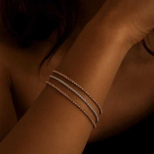 Bracelet Incanto – Chaîne torsadée plaqué or ou argent