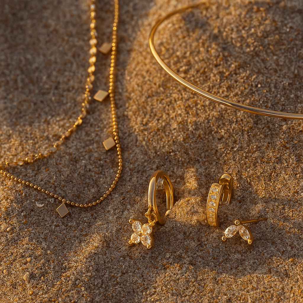 Coffret Famiglia – 3 bijoux dorés 18k | L’Atelier de Malte diamant blanc