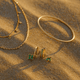 Coffret Famiglia – 3 bijoux dorés 18k | L’Atelier de Malte émeraude