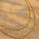 Collier Double rangs plaqué or & pampilles | Paola L’Atelier de Malte