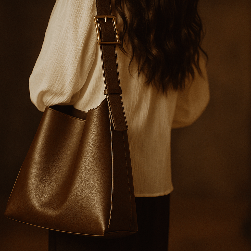 Sac à main épaule cuir vegan minimal – Sac Alba | L’Atelier de Malte Coffee