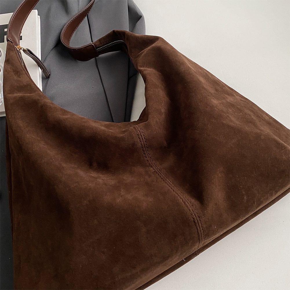 Sac à main hobo femme Isola – daim vegan zippé | L’Atelier de Malte