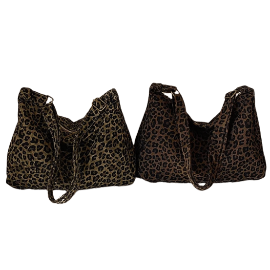 Sac à main hobo léopard Lupa – toile légère & sangle réglable