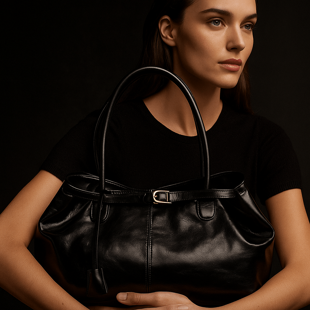 Sac Vera – Cuir vegan verni & double anses