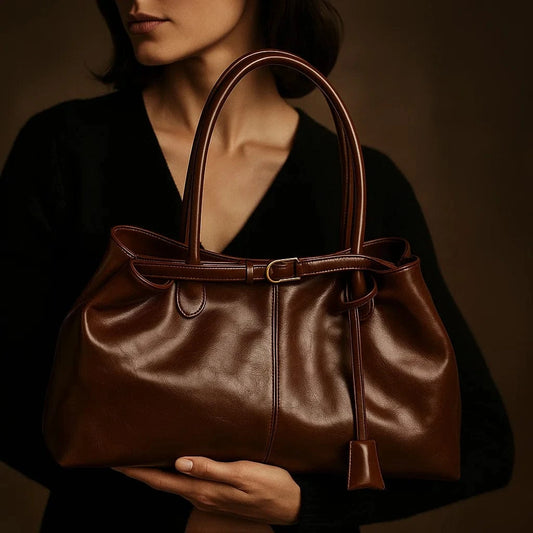 Sac Vera – Cuir vegan verni & double anses