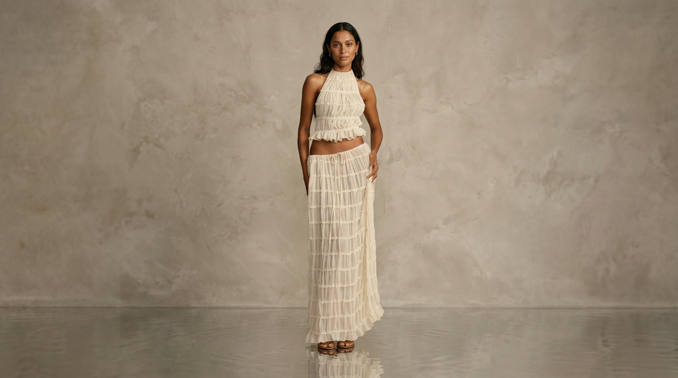 Ensemble Olivia - Top Bustier & Jupe Midi Coordonnés