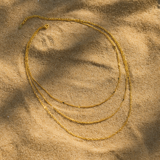 Collier Spontanea – Triple rangs plaqué or 18k