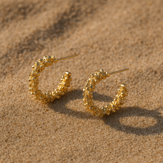 Boucles d’oreilles Palladio – Plaqué or 14k ou Argent 925 texturé