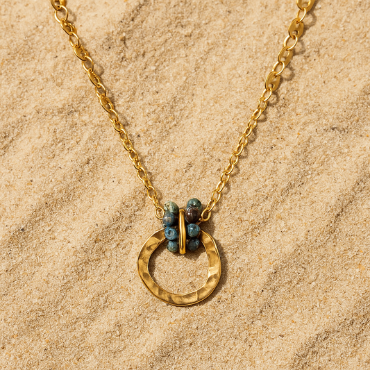 Collier Allevare – Plaqué or 18k & pierres naturelles