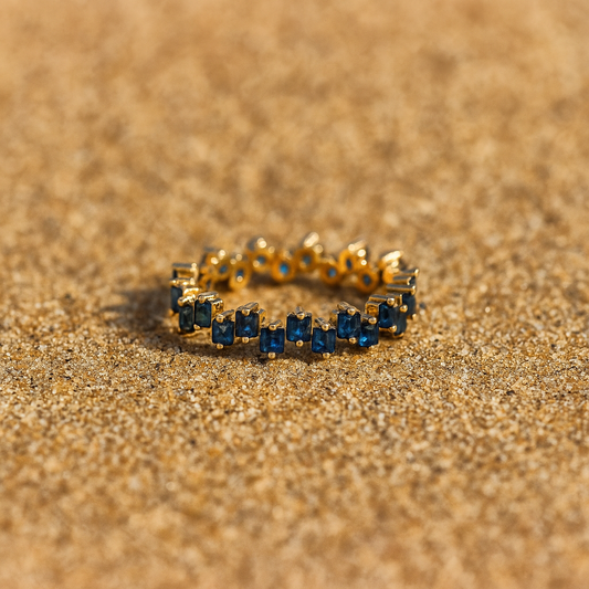 Bague Luce – Plaqué or 18k & pierres fines