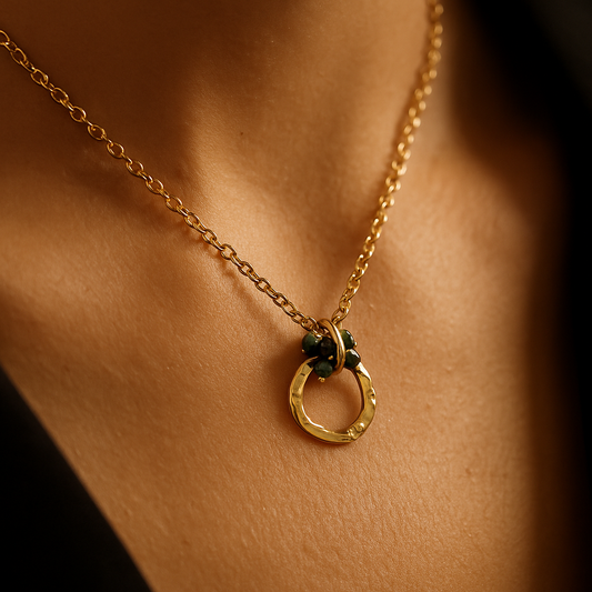Collier Allevare – Plaqué or 18k & pierres naturelles