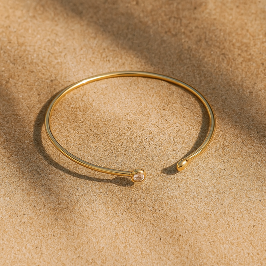 Bracelet Tramonto – Jonc plaqué or 18k aux reflets solaires