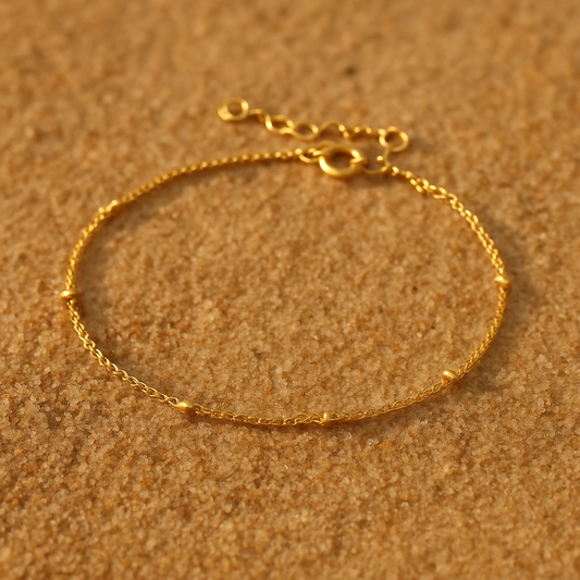 Bracelet Onda – Plaqué or 14k ou argent miroir