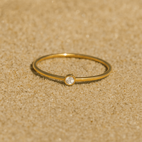 Bague Colori – Plaqué or & pierre de naissance | L’Atelier de Malte Avril-Crystal / 5