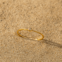 Bague Colori – Plaqué or & pierre de naissance | L’Atelier de Malte Octobre-Rose / 5