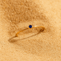 Bague Colori – Plaqué or & pierre de naissance | L’Atelier de Malte Septembre-Saphire / 5