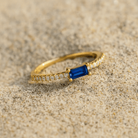 Bague fine Paradiso – Argent 925 & pierre | L’Atelier de Malte Saphir / 6