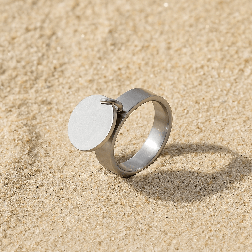 Wide Genova ring – Designer ring gold or silver plated The