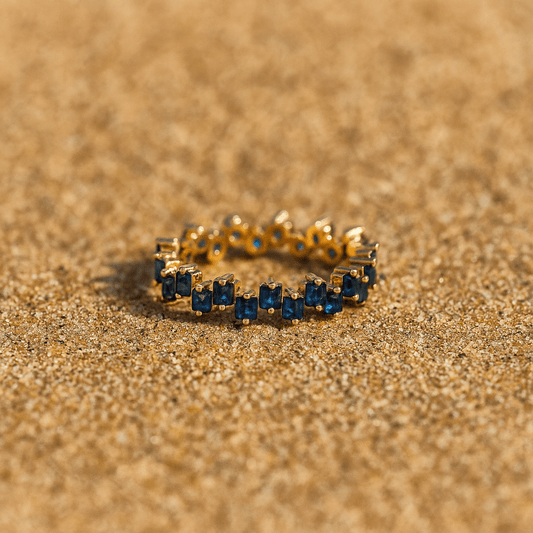 Bague Luce – Plaqué or 18k & pierres fines | L’Atelier de Malte Bleu / 6