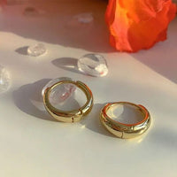 Boucles Crepuscolo – Mini créoles argent & or 14K | L’Atelier de Malte