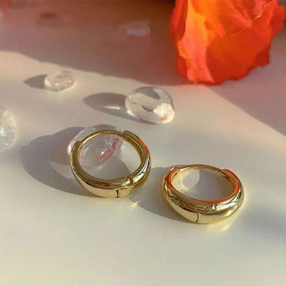 Boucles Crepuscolo – Mini créoles argent & or 14K | L’Atelier de Malte