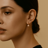 Boucles d’oreilles perle – Fede argent 925 plaqué or | L’Atelier de Malte