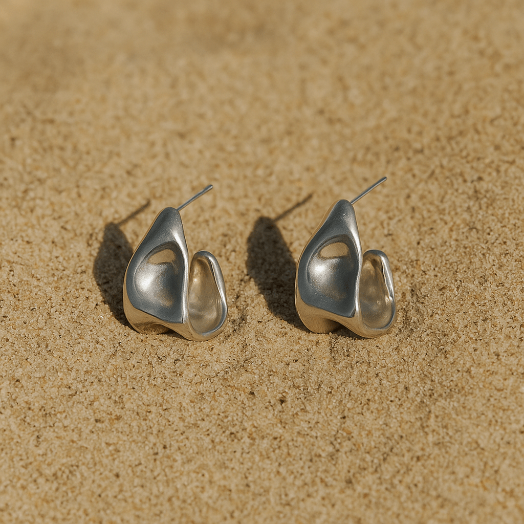 Boucles d’oreilles Sangallo – Forme sculptée or & argent 925 | L’Atelier de Malte Argent