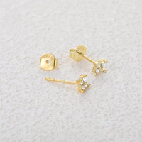 Boucles moissanite – Brunelleschi clous or & argent 925 | L’Atelier de Malte