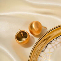 Boucles Semina – Galets satinés or 18K 2 cm | L’Atelier de Malte