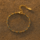 Bracelet Camilla – Perles émaillées bleu & or 14k | L’Atelier de Malte Bleu clair