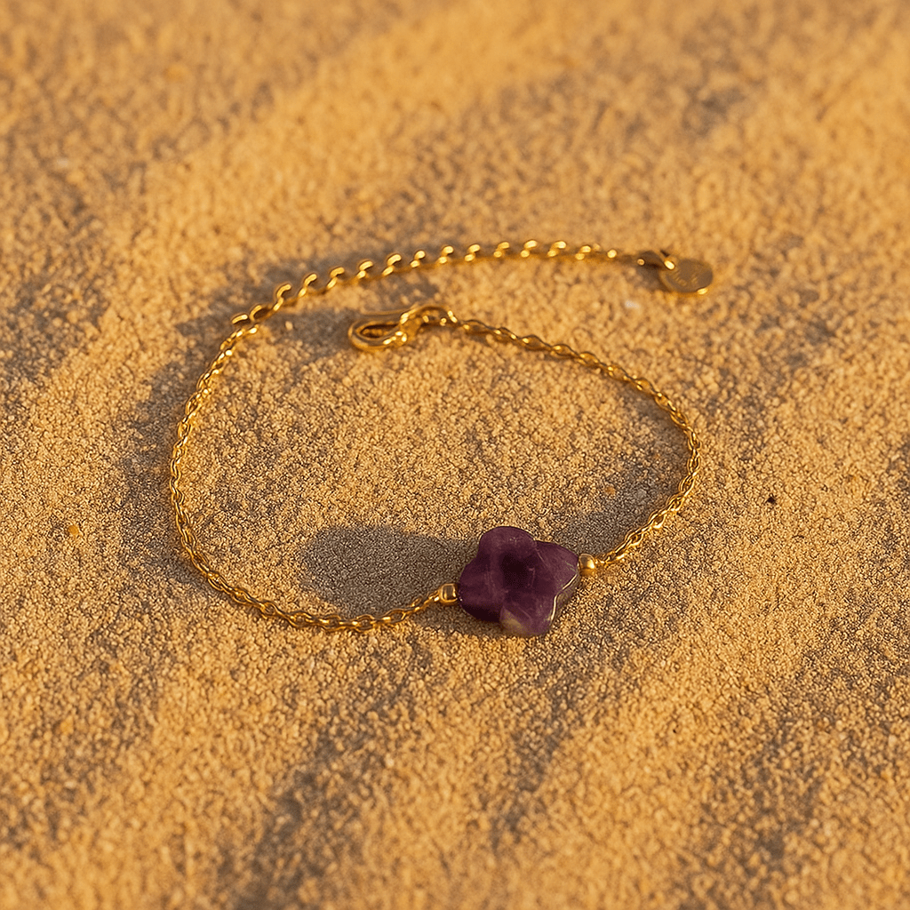 Bracelet Chiara – Aventurine ou pierre naturelle | L'Atelier de Malte Amethyste