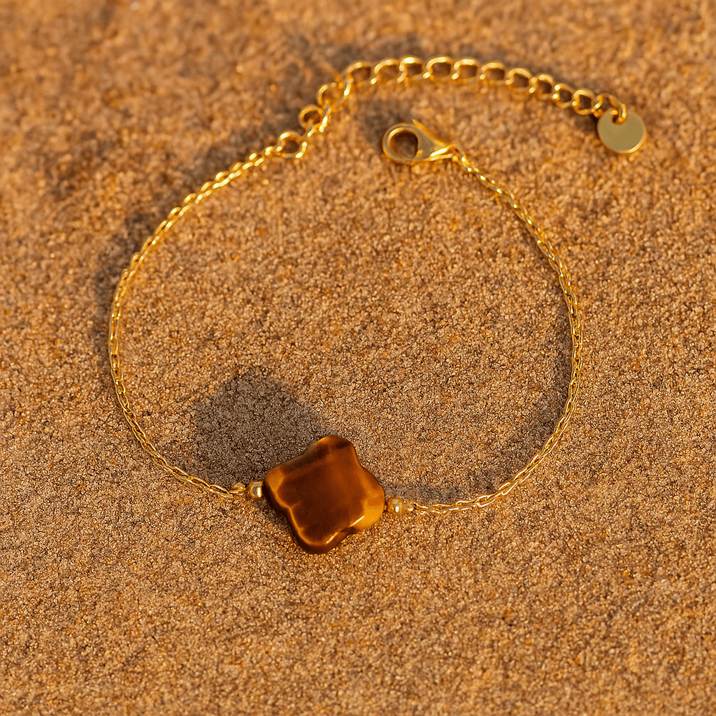 Bracelet Chiara – Aventurine ou pierre naturelle | L'Atelier de Malte Oeil du Tigre