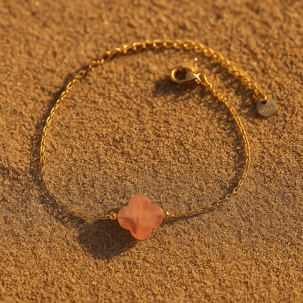 Bracelet Chiara – Aventurine ou pierre naturelle | L'Atelier de Malte Quartz Rose