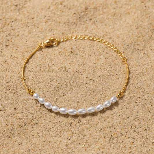 Bracelet Credenza – Perles & plaqué or ou argent | Atelier de Malte Or