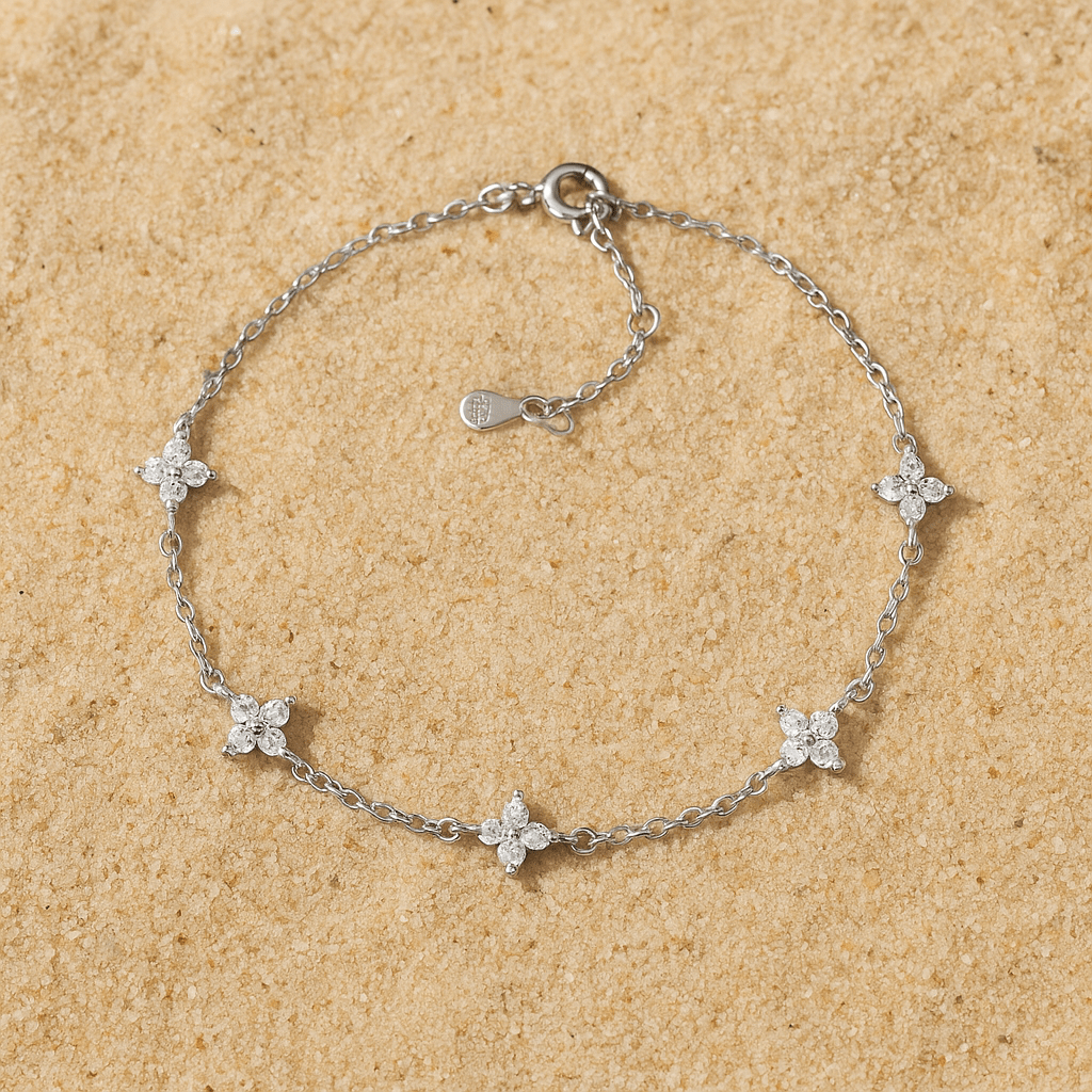 Bracelet Fiori – Bijou floral doré en argent 925 | L’Atelier de Malte Argent