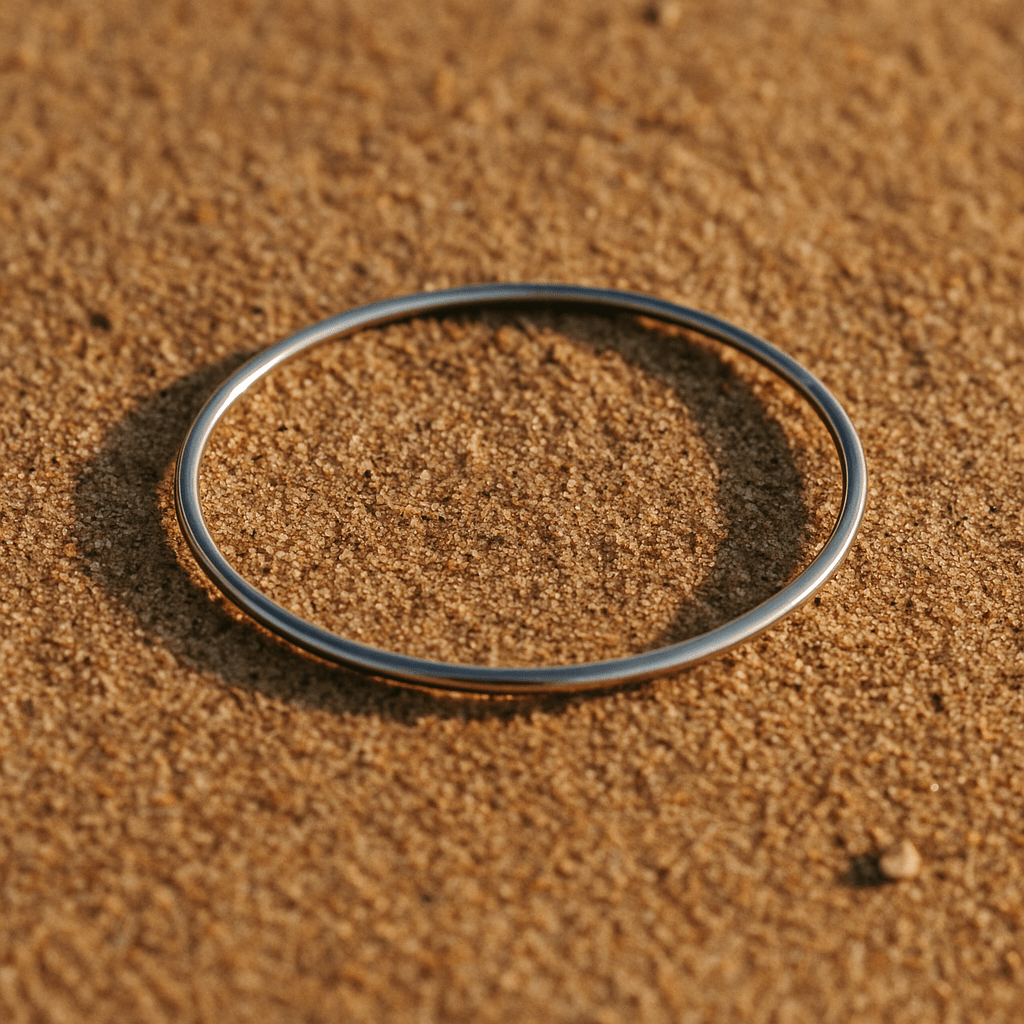 Bracelet jonc Livorno – Plaqué or 18k, argent ou or rose | Malte Argent / 55mm