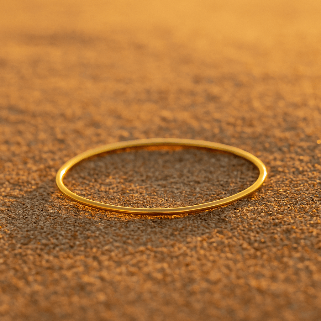 Bracelet jonc Livorno – Plaqué or 18k, argent ou or rose | Malte Or / 55mm