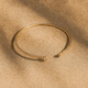 Bracelet – Jonc plaqué or 18 carats & zircons | Tramonto 