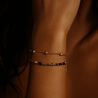 Bracelet Pierres naturelles & Plaqué or 18 carats | Speranza 